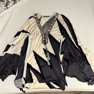 KASIA DE GELAQUE X PUCCI Silk Mini Caftan Kimono Sleeves (114)